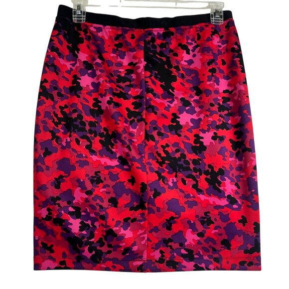 Miss Tina Pink Camo Pencil Skirt Polyester/Spandex Blend Stretch Waist Size 12 - Picture 2 of 3